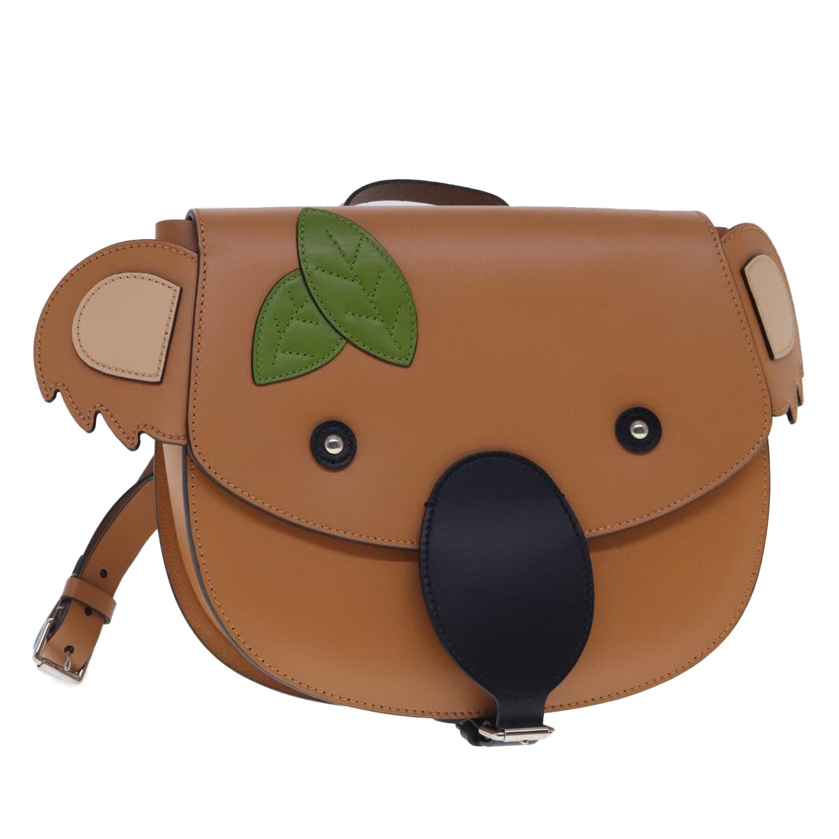 GUCCI Koala Backpack Leather Brown Auth bs18271A