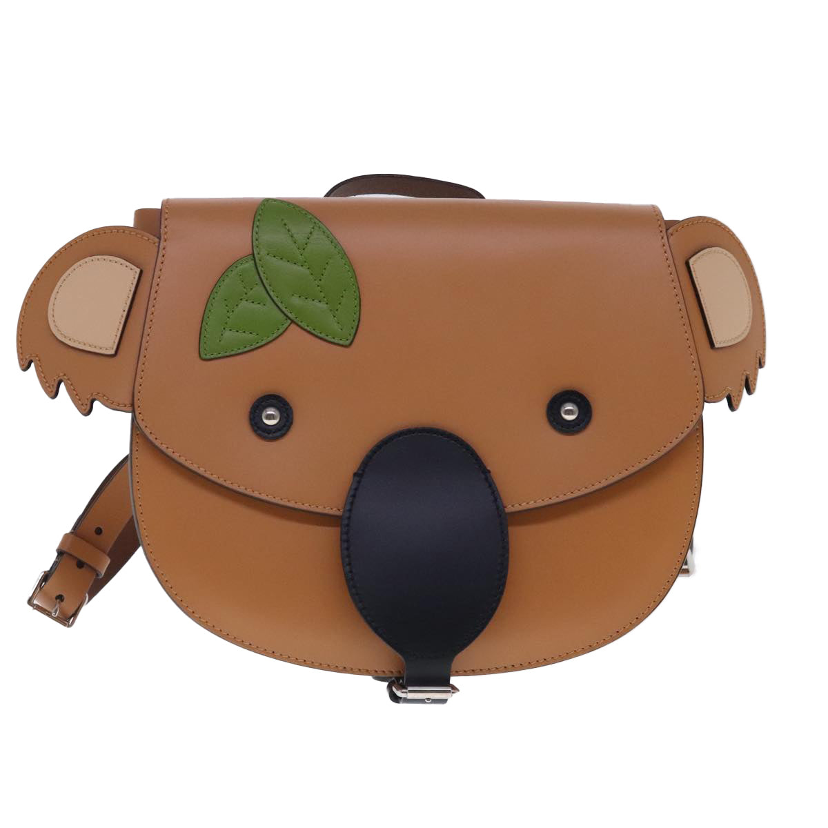 GUCCI Koala Backpack Leather Brown Auth bs18271A