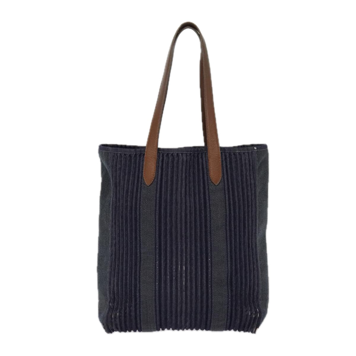 HERMES Calicut Denim Tote Bag Canvas Navy Auth bs18295