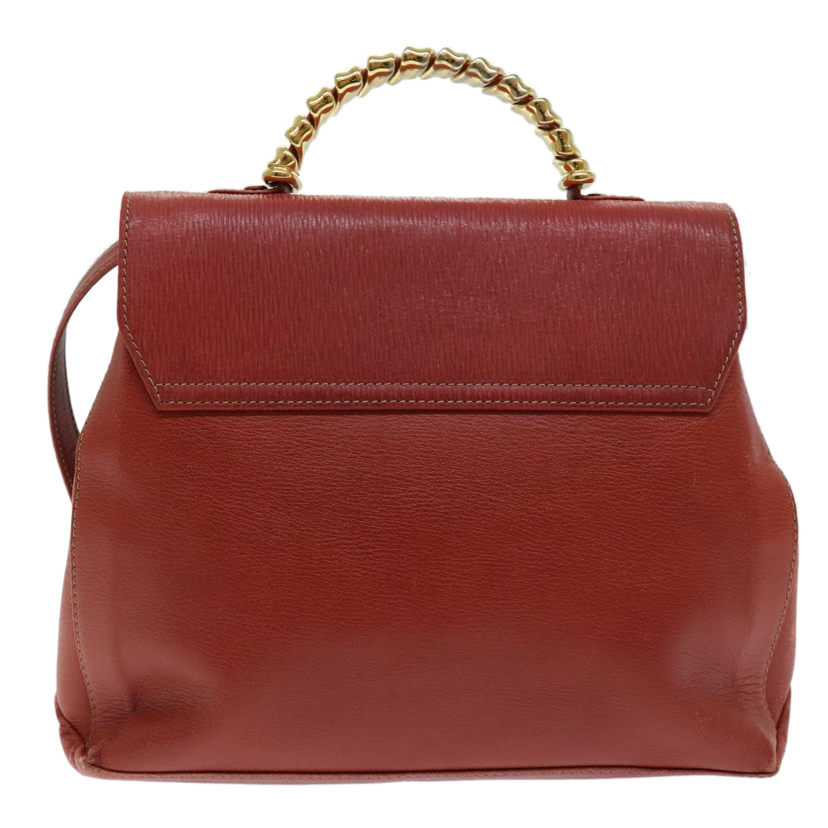 LOEWE Velazquez Twist Hand Bag Leather 2way Red Auth bs18310