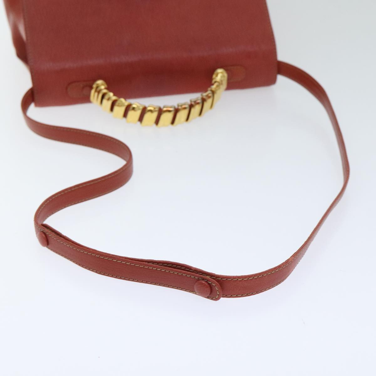 LOEWE Velazquez Twist Hand Bag Leather 2way Red Auth bs18310