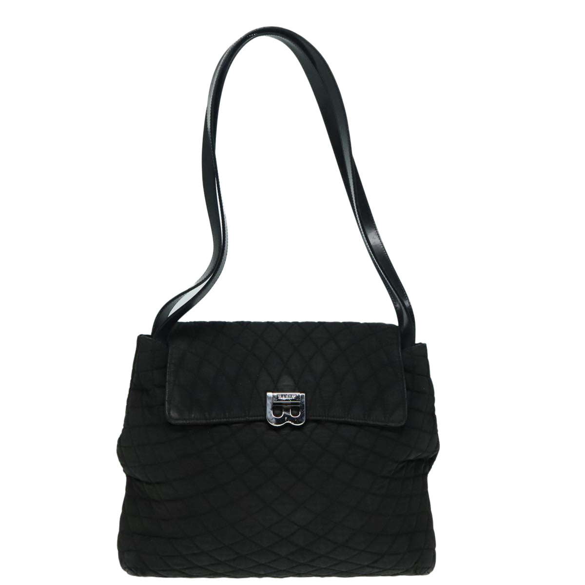 BALLY Shoulder Bag Nylon Black Auth bs18320