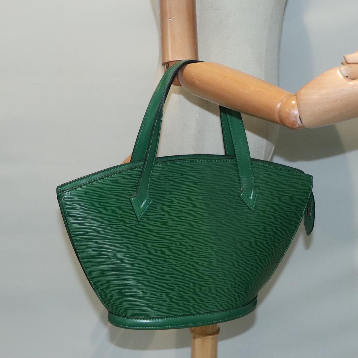 LOUIS VUITTON Epi Saint Jacques Hand Bag Green M52274 LV Auth bs18337