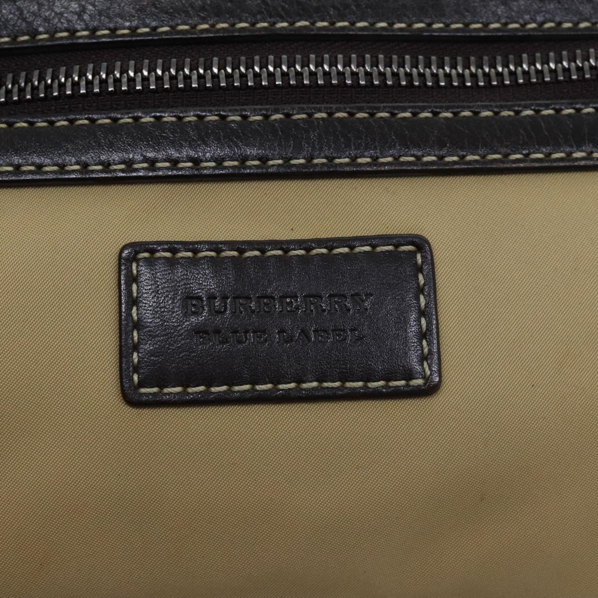 BURBERRY Blue Label Shoulder Bag Nylon Beige Auth bs18371