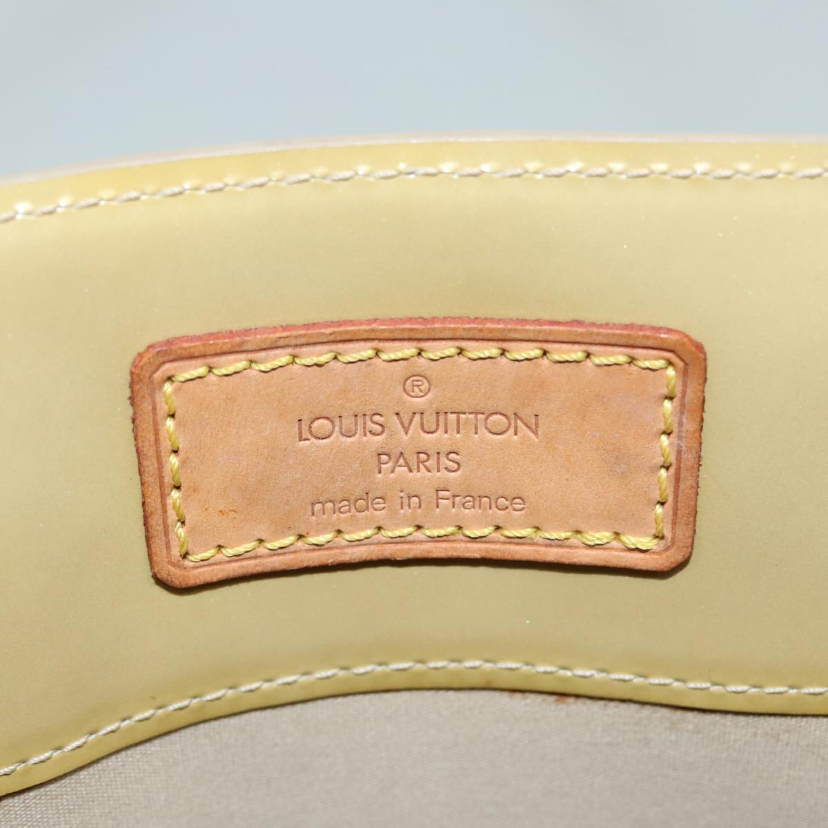 LOUIS VUITTON Monogram Vernis Reade MM Hand Bag Beige M91141 LV Auth bs18387