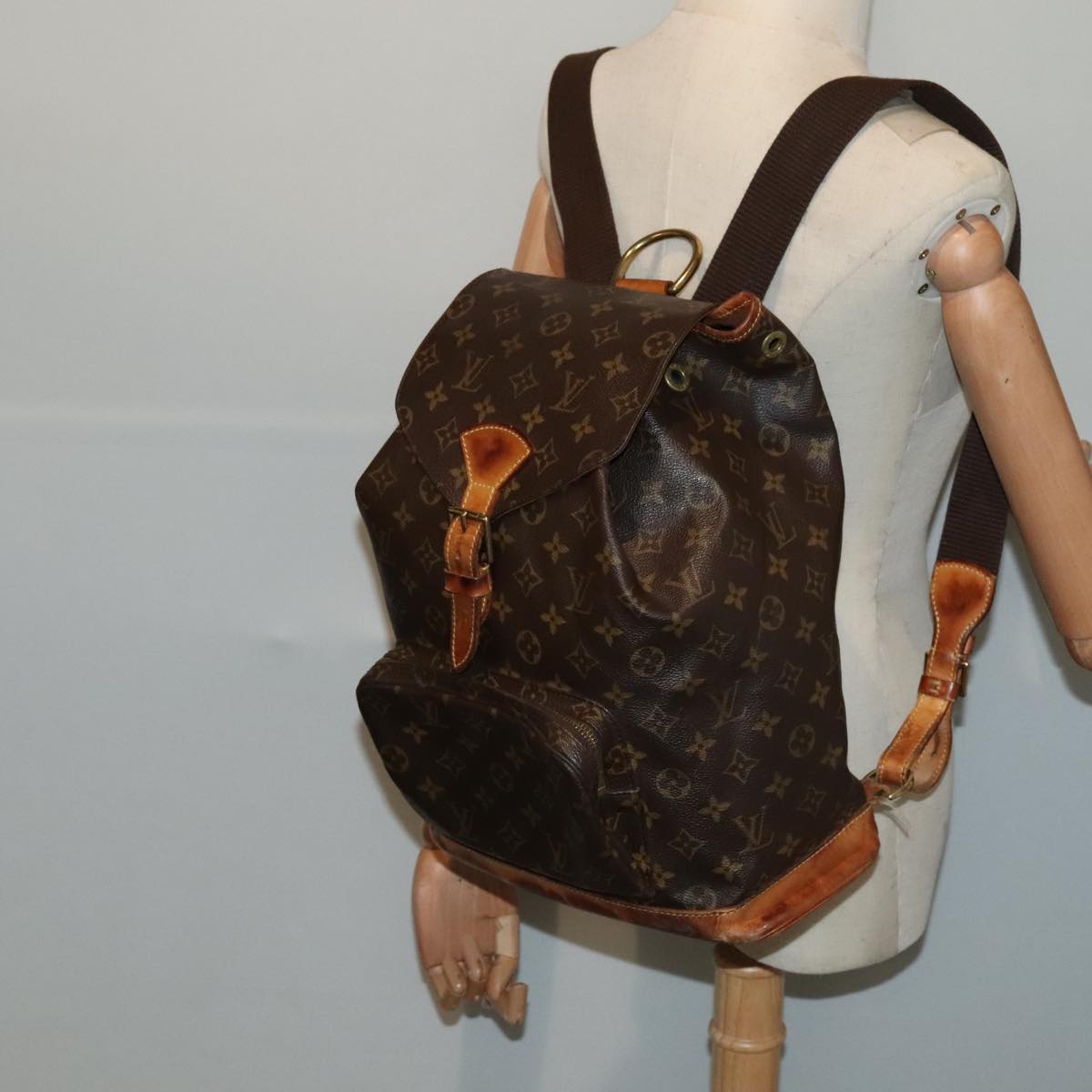 LOUIS VUITTON Monogram Montsouris GM Backpack M51135 LV Auth bs18390