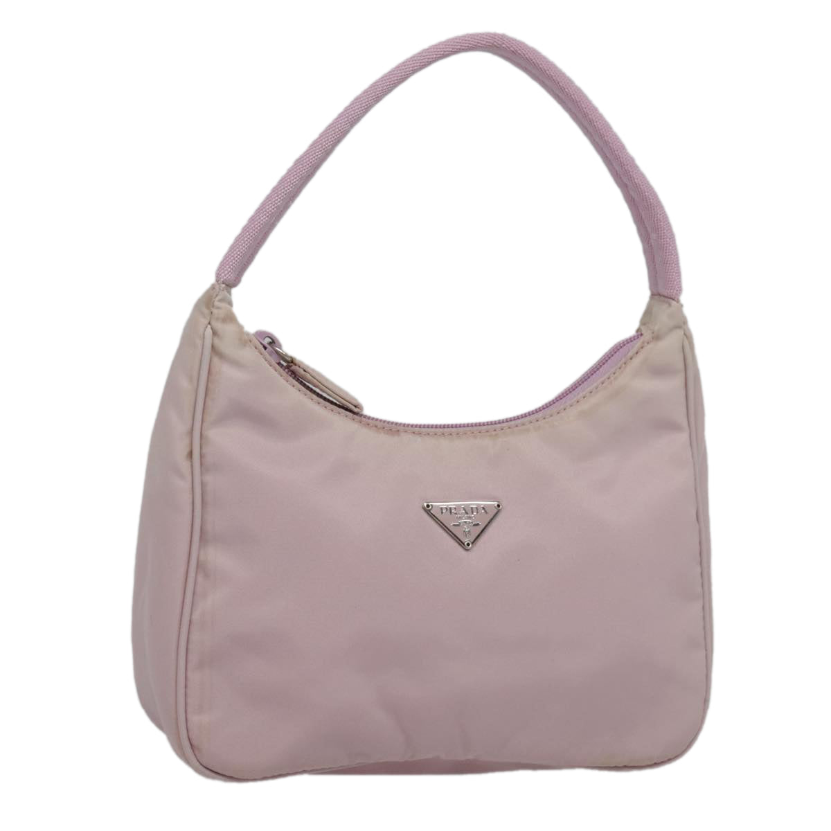 PRADA Mini Hand Bag Nylon Pink Auth bs18406