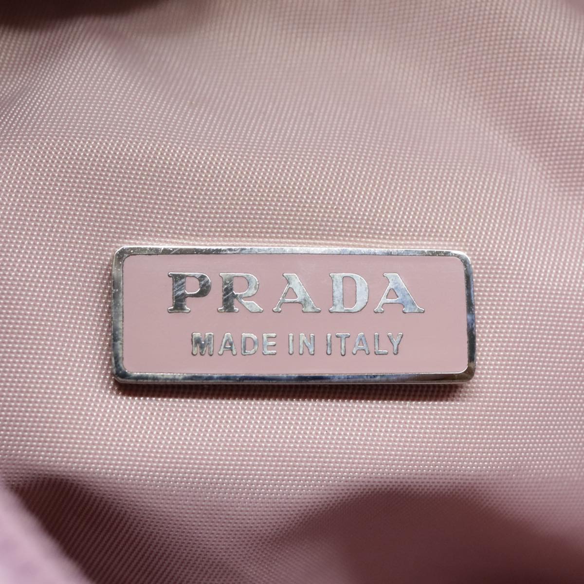 PRADA Mini Hand Bag Nylon Pink Auth bs18406