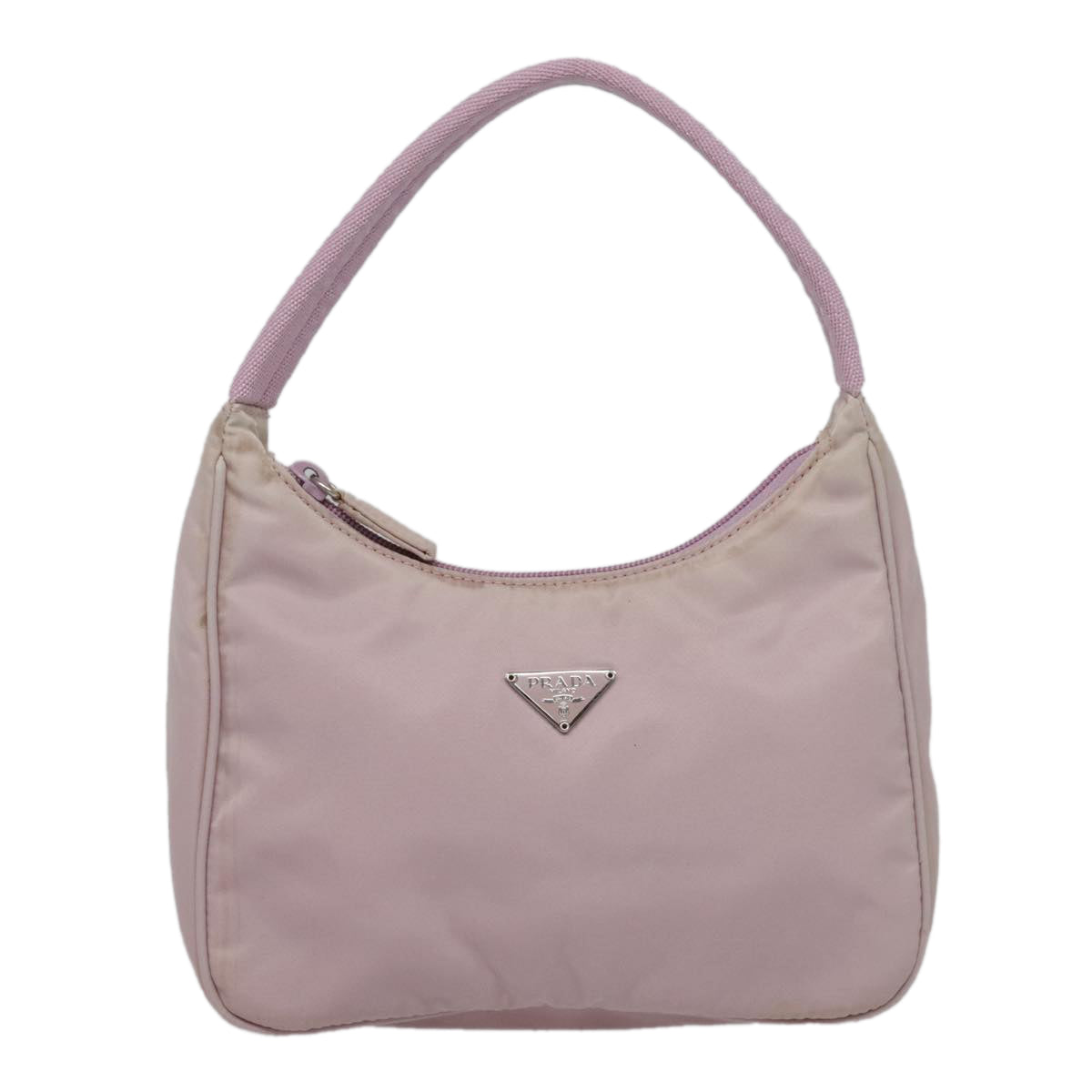 PRADA Mini Hand Bag Nylon Pink Auth bs18406