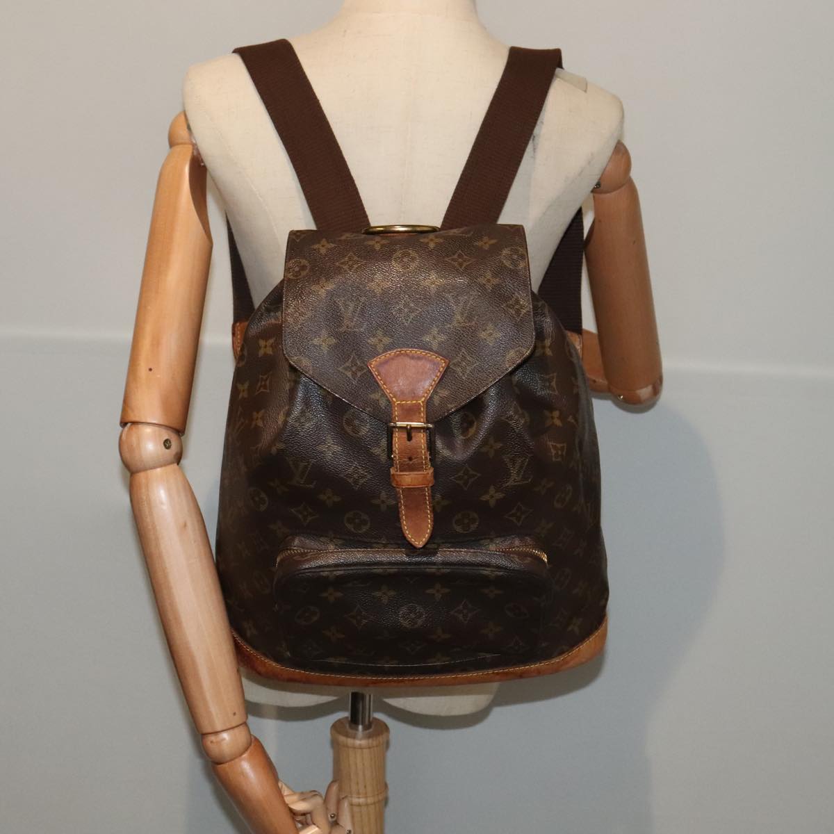 LOUIS VUITTON Monogram Montsouris GM Backpack M51135 LV Auth bs18434