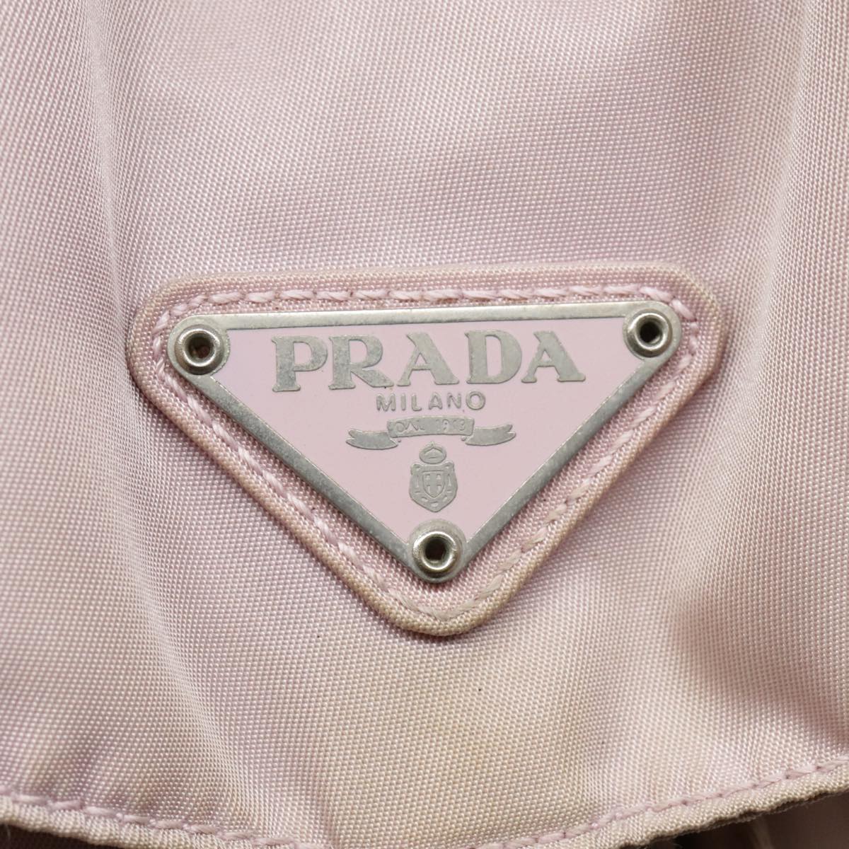 PRADA Backpack Nylon Pink Silver Auth bs18571