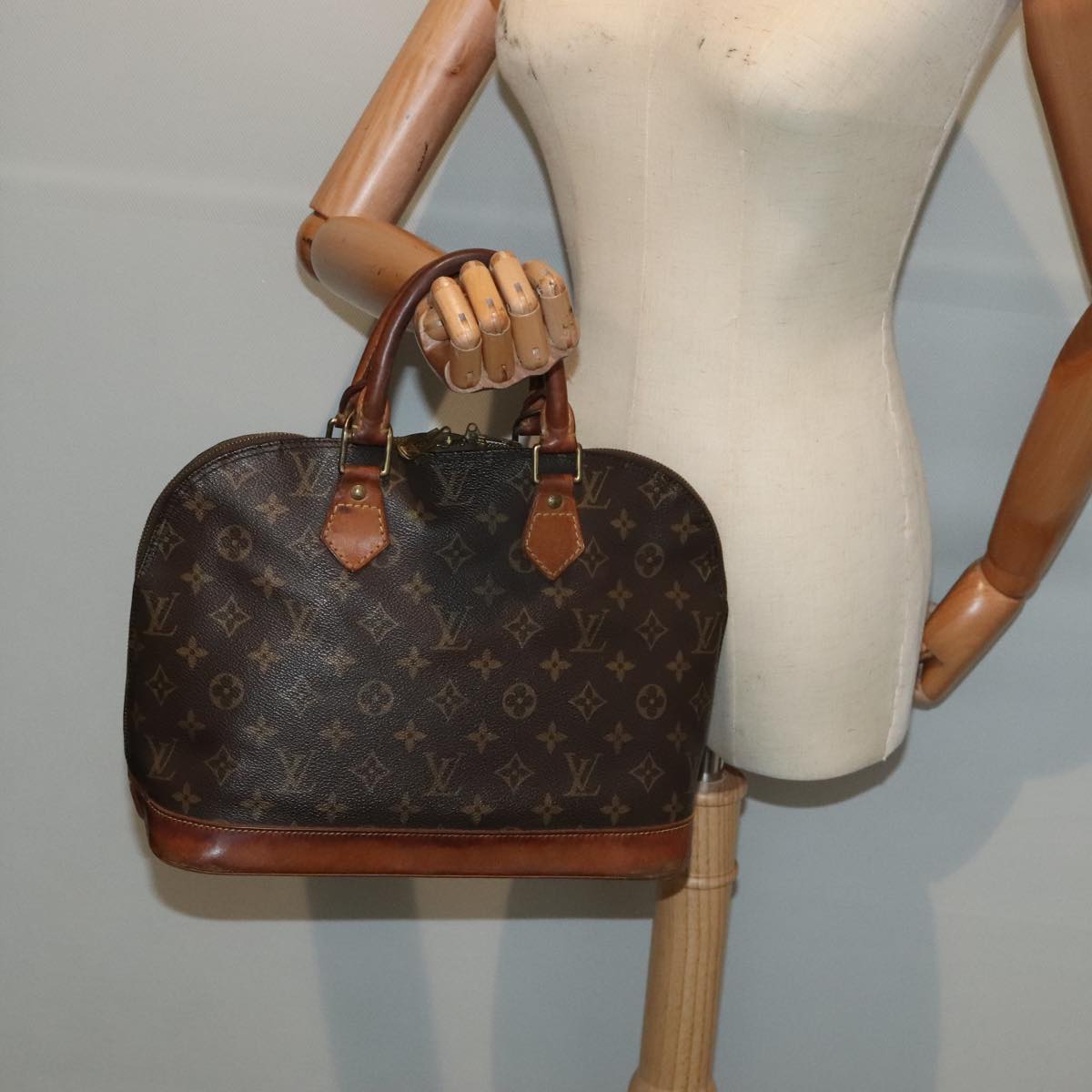 LOUIS VUITTON Monogram Alma Hand Bag M51130 LV Auth bs18593