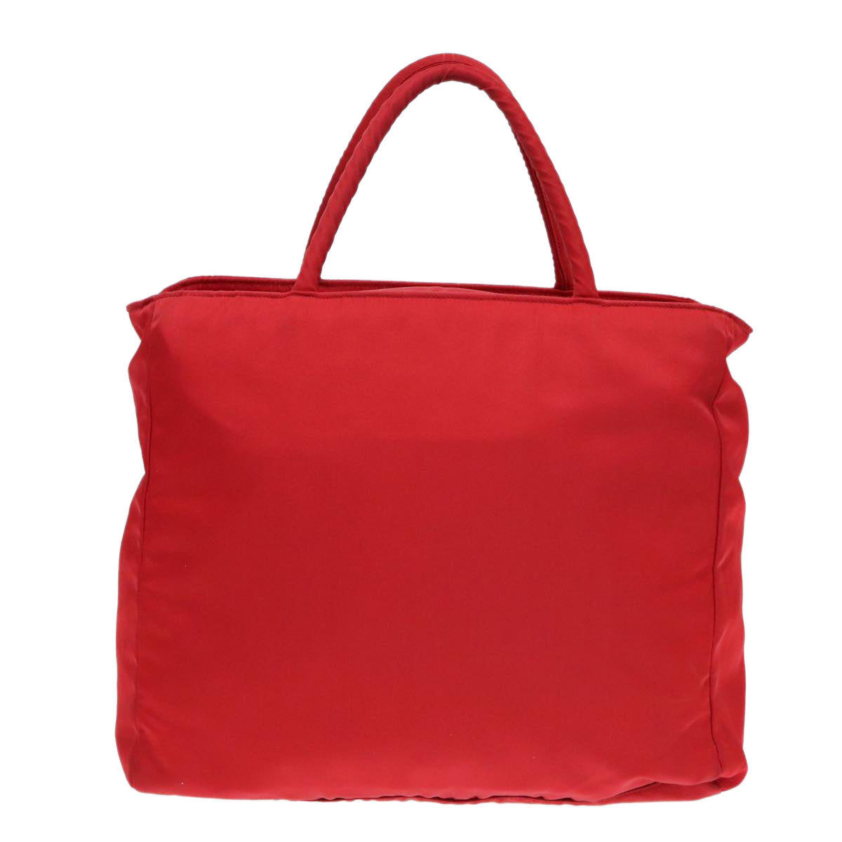 PRADA Hand Bag Nylon Red Silver Auth bs18600