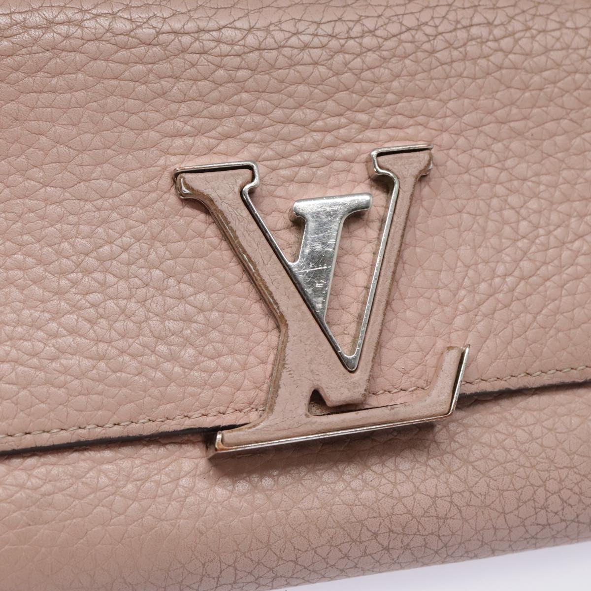 LOUIS VUITTON Capusine Long Wallet Leather Pink M61250 LV Auth bs18630