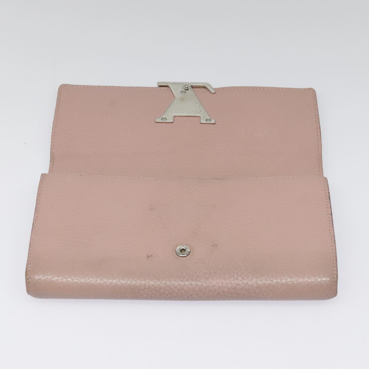 LOUIS VUITTON Capusine Long Wallet Leather Pink M61250 LV Auth bs18630