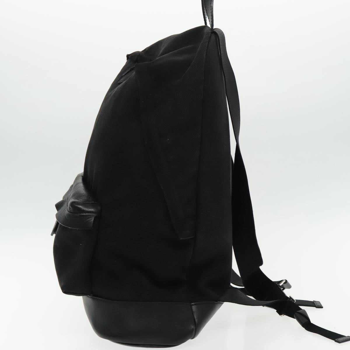 BALENCIAGA Backpack Canvas Leather Black Silver 392007 Auth bs18650