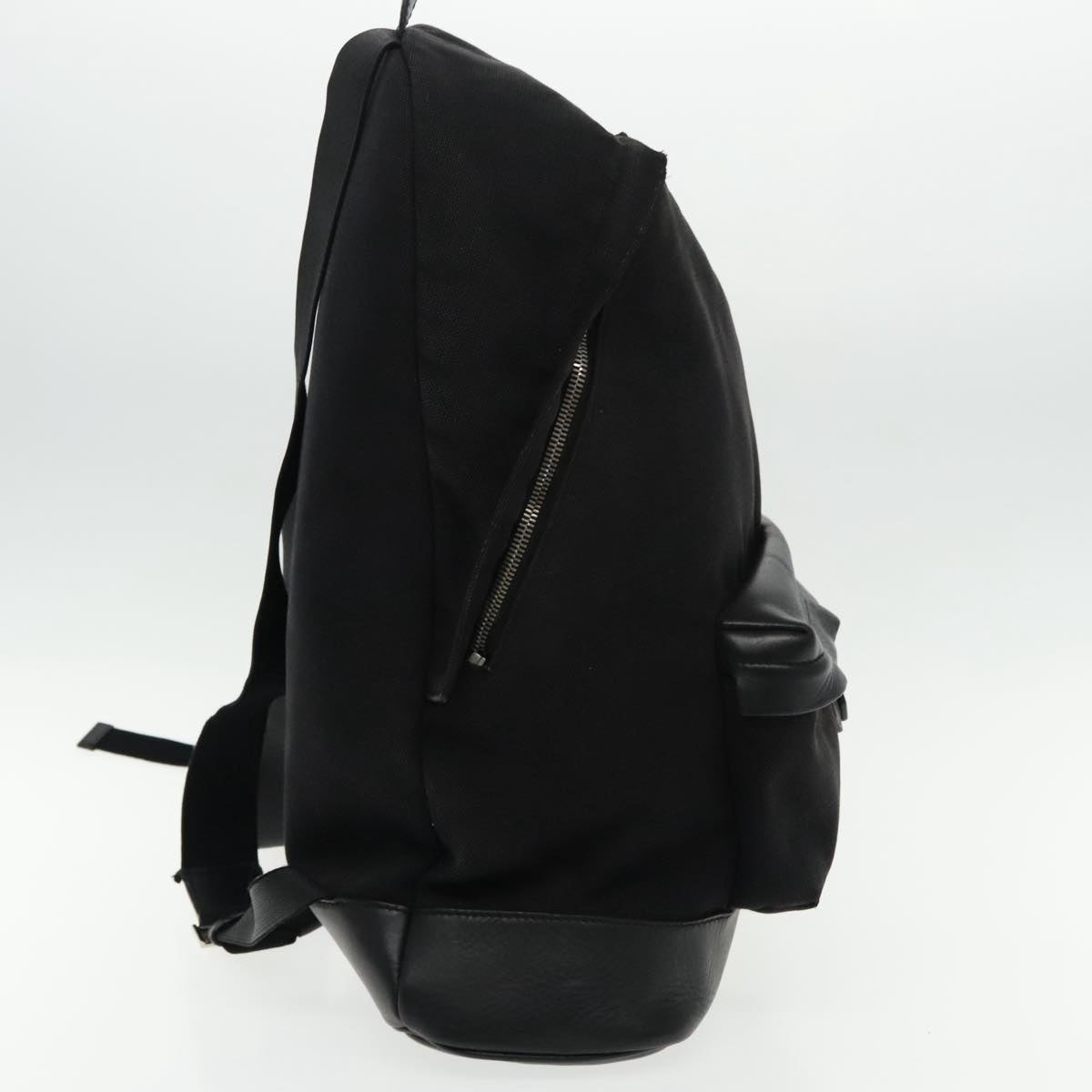 BALENCIAGA Backpack Canvas Leather Black Silver 392007 Auth bs18650