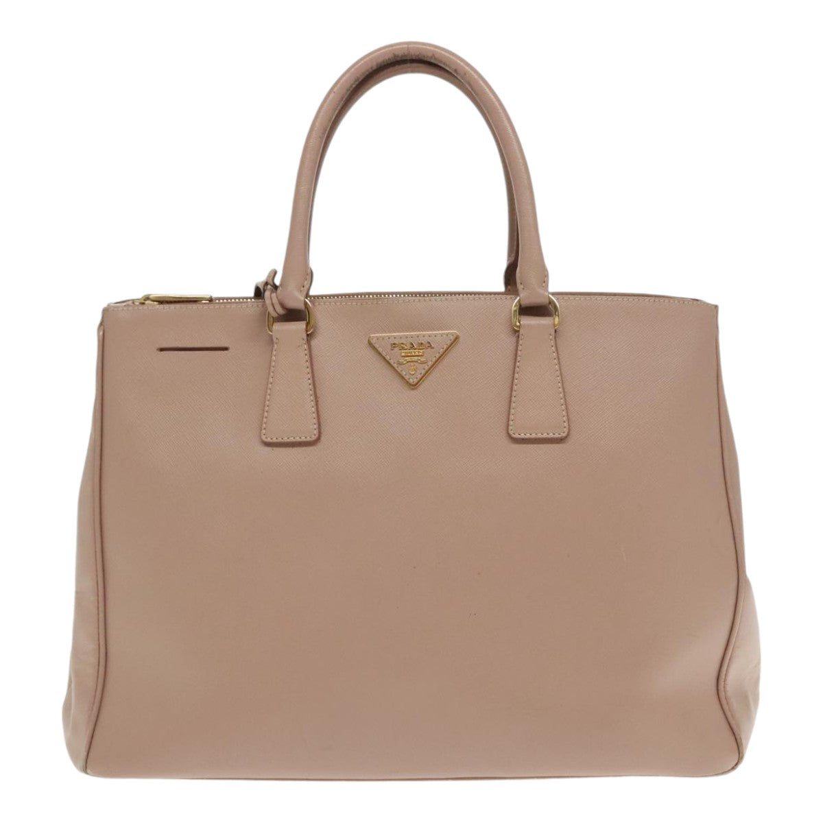 PRADA Galleria Hand Bag Safiano leather Pink Gold Auth bs18675