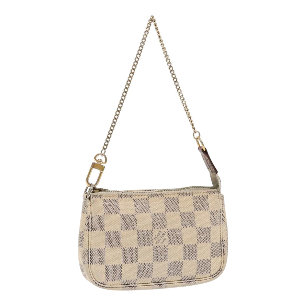 LOUIS VUITTON Damier Azur Mini Pochette Accessoires Pouch N63005 LV Auth bs18734