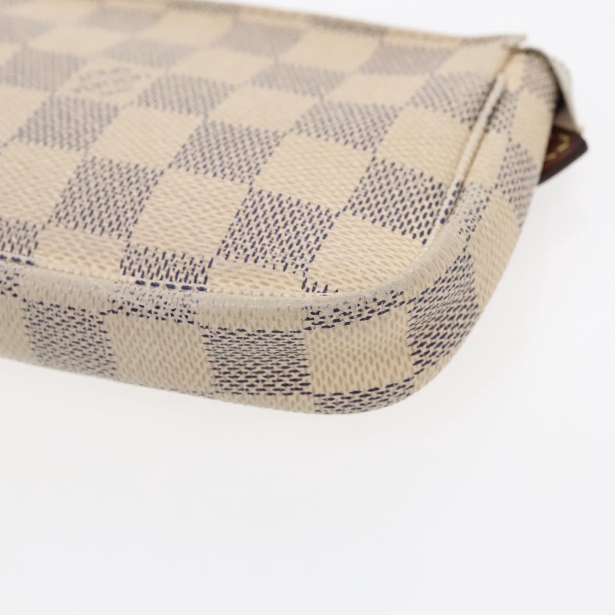 LOUIS VUITTON Damier Azur Mini Pochette Accessoires Pouch N63005 LV Auth bs18734