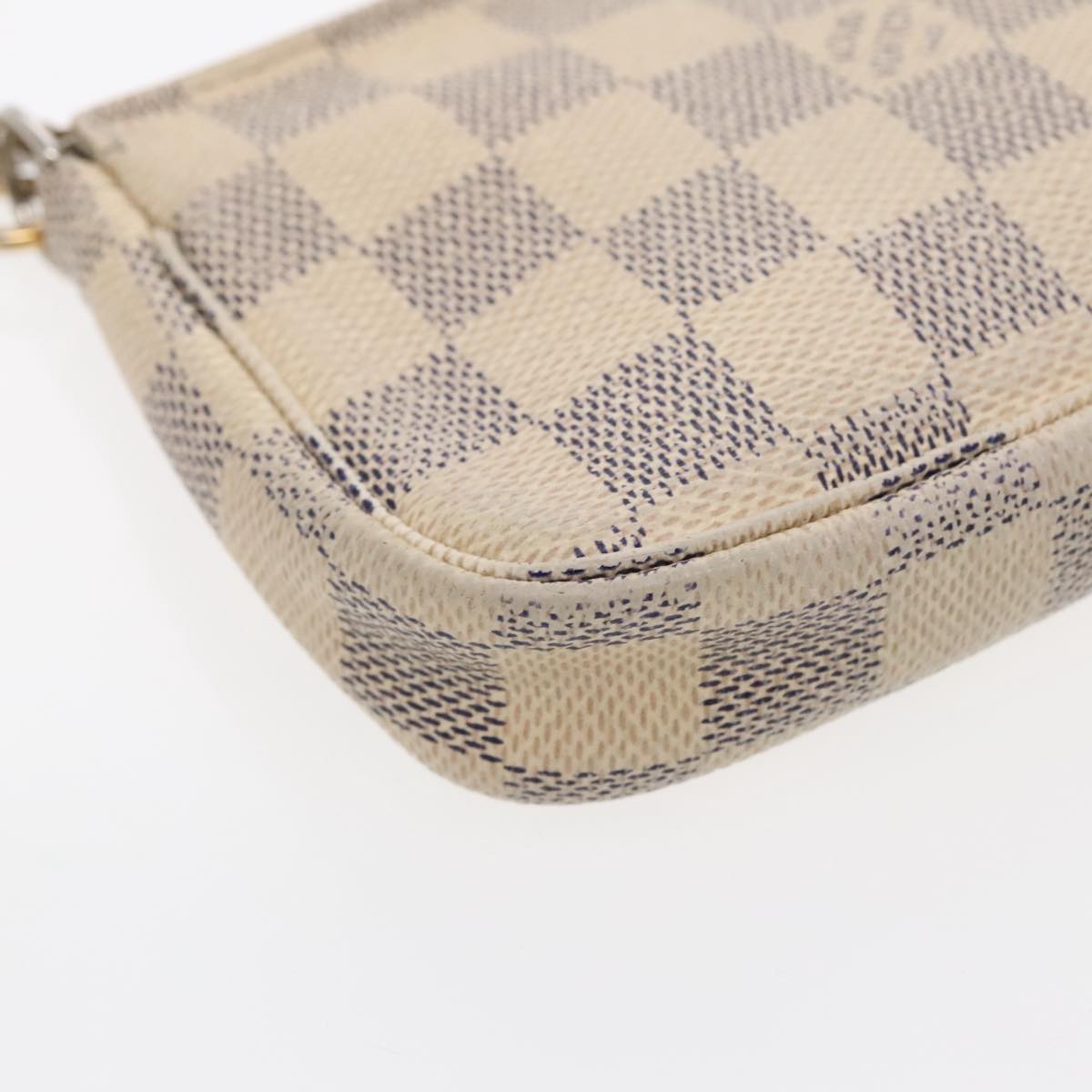 LOUIS VUITTON Damier Azur Mini Pochette Accessoires Pouch N63005 LV Auth bs18734