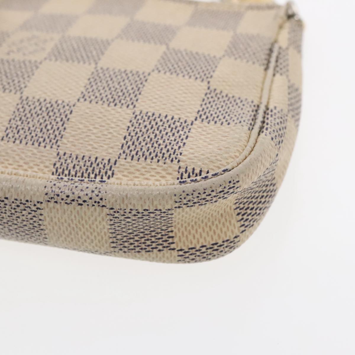 LOUIS VUITTON Damier Azur Mini Pochette Accessoires Pouch N63005 LV Auth bs18734