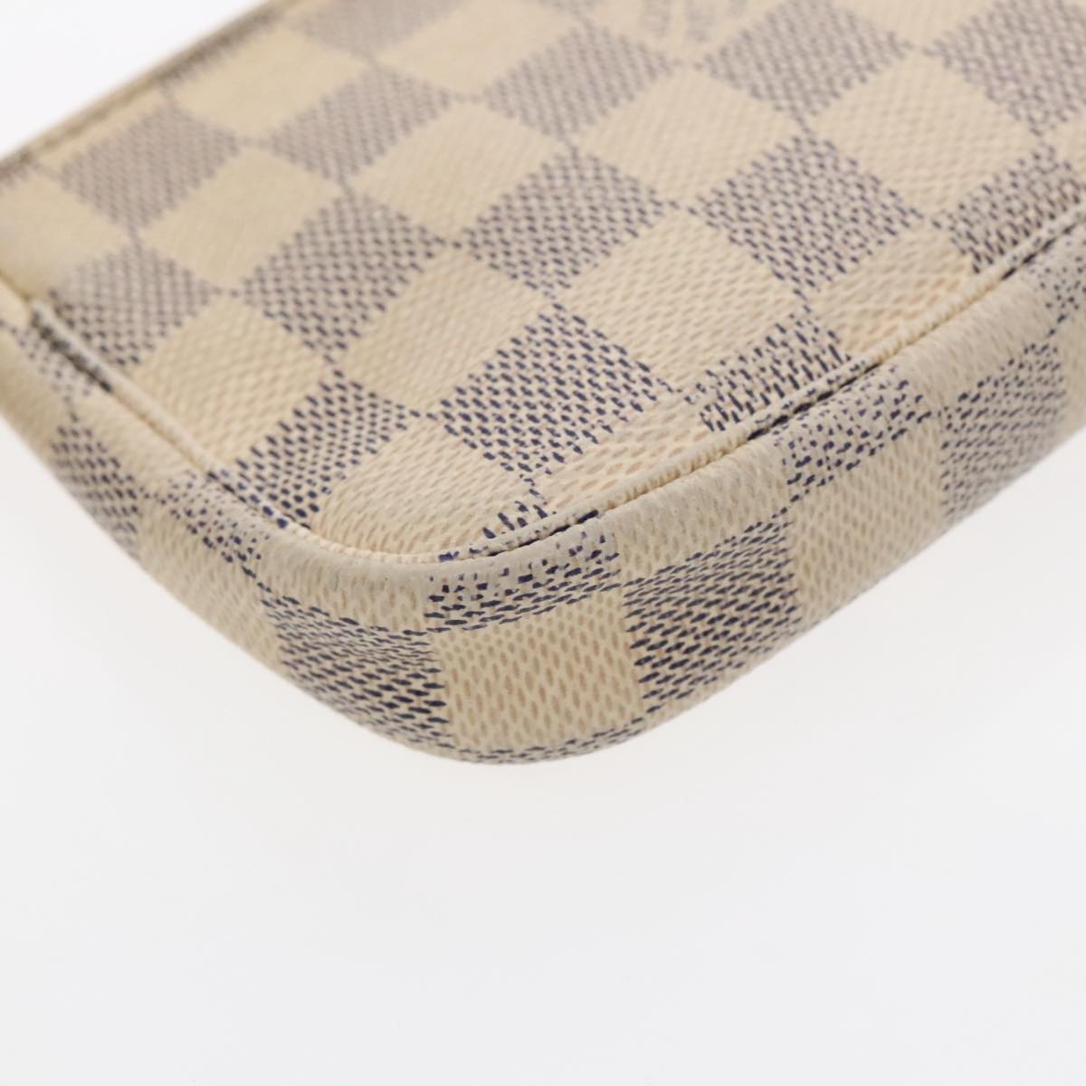 LOUIS VUITTON Damier Azur Mini Pochette Accessoires Pouch N63005 LV Auth bs18734