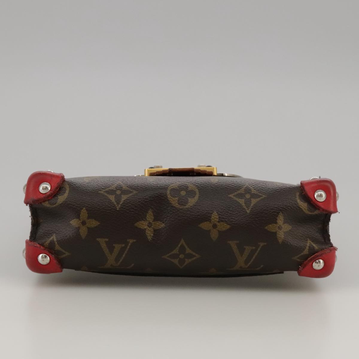 LOUIS VUITTON Monogram Pochette Mask PM Shoulder Bag Red LV Auth bs18757