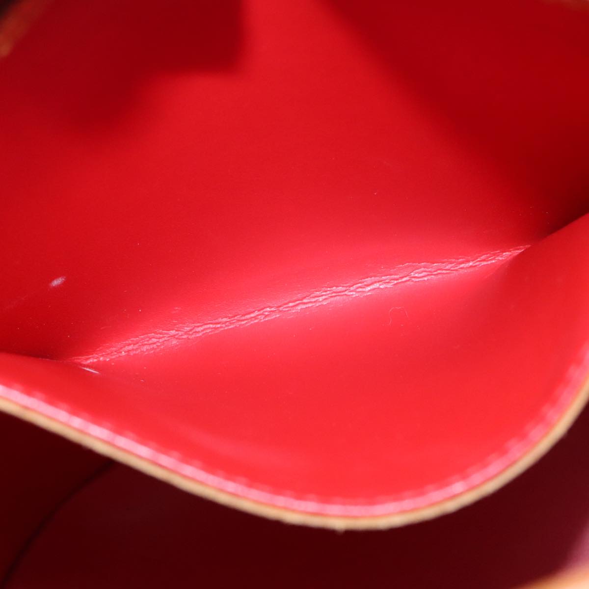 LOUIS VUITTON Monogram Vernis Bucket PM Shoulder Bag SPO Red LV Auth bs18759V