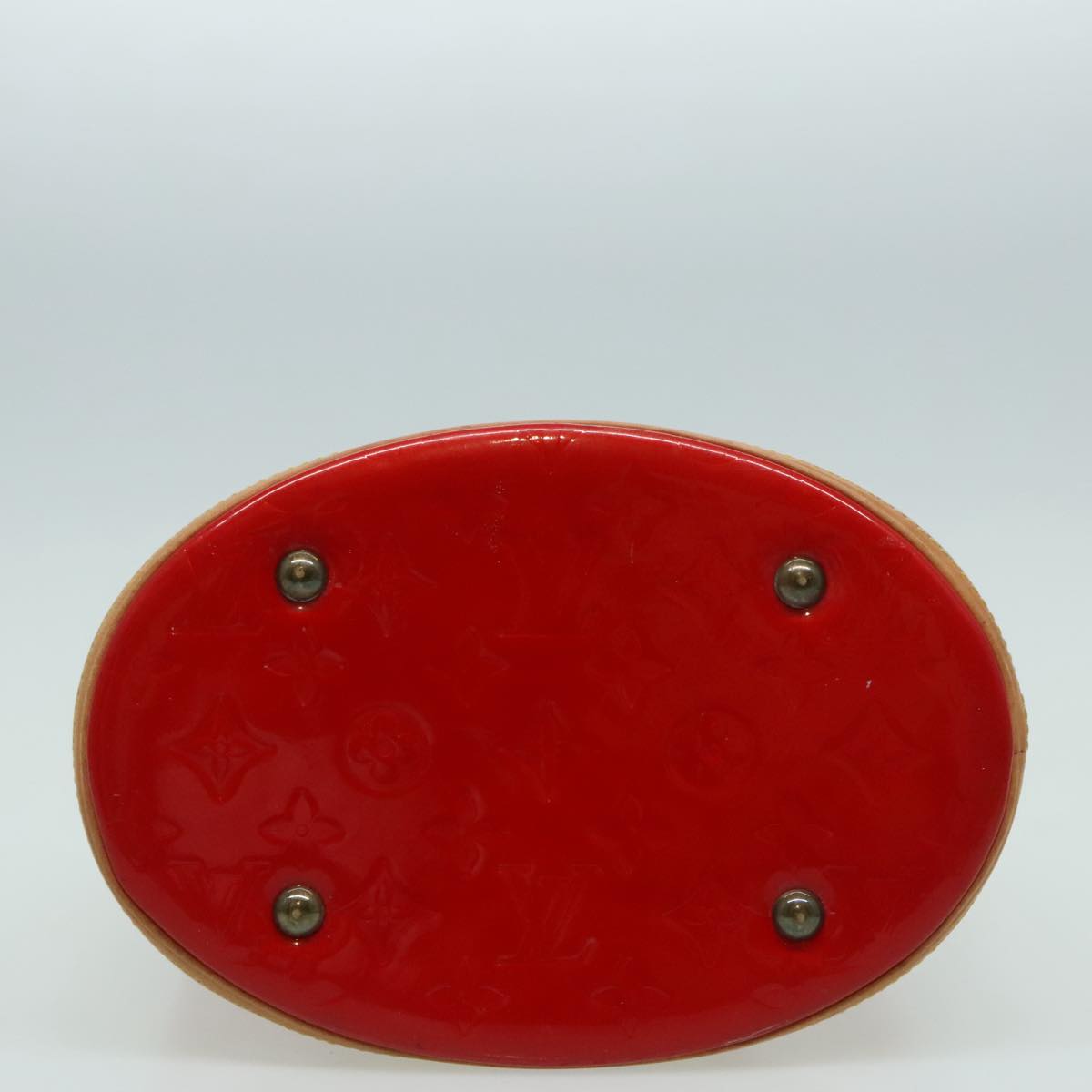 LOUIS VUITTON Monogram Vernis Bucket PM Shoulder Bag SPO Red LV Auth bs18759V