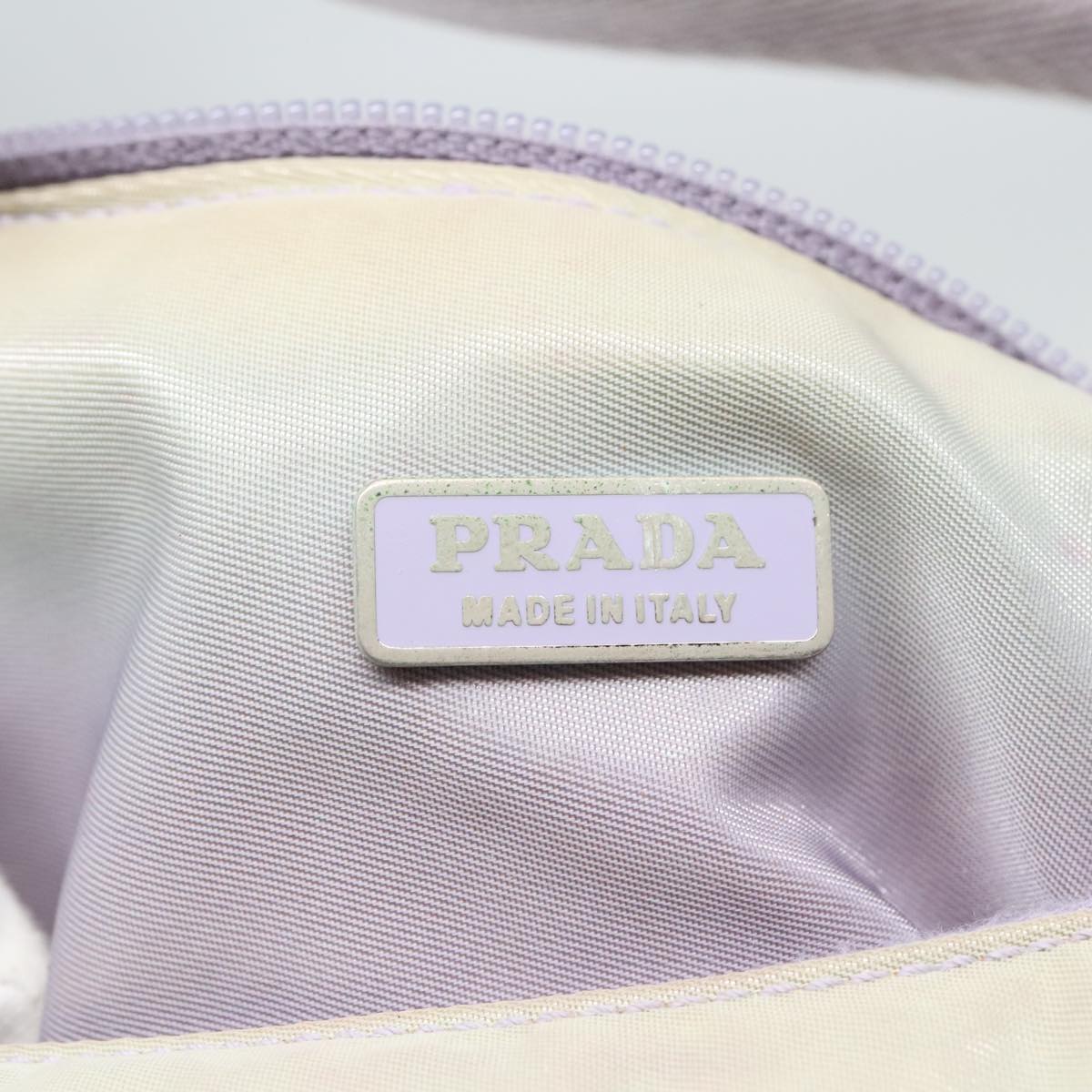 PRADA Hand Bag Nylon Purple Auth bs18823