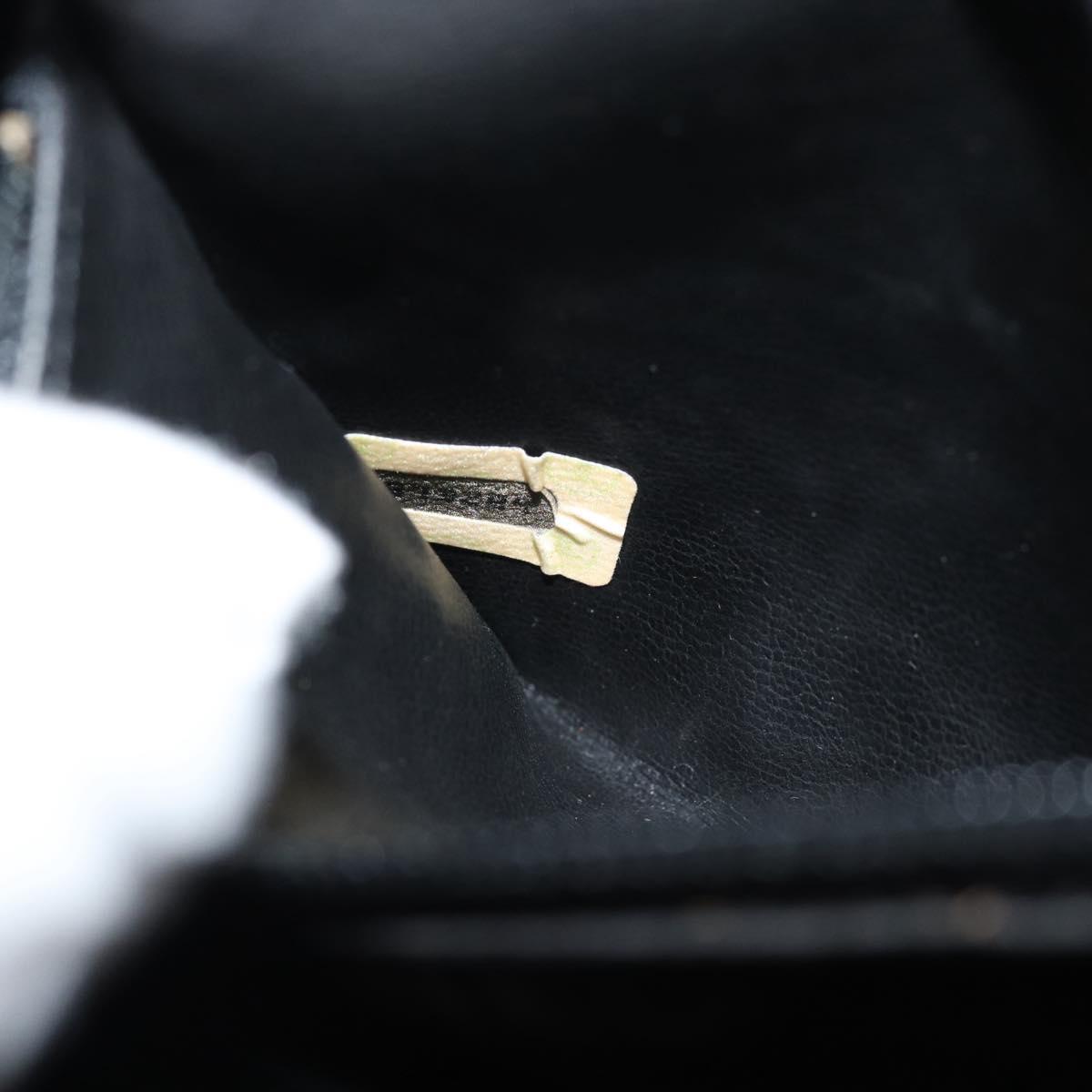 CHANEL V Stitch Waist bag Patent leather Black Gold CC Auth bs18829