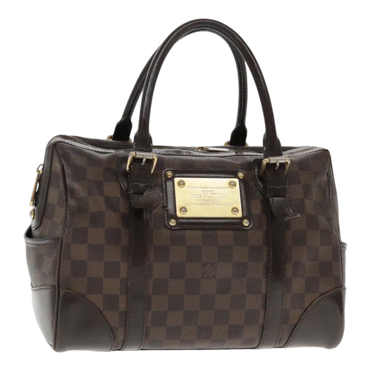 LOUIS VUITTON Damier Ebene Berkeley Hand Bag N52000 LV Auth bs18853