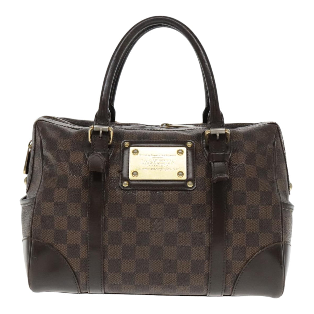 LOUIS VUITTON Damier Ebene Berkeley Hand Bag N52000 LV Auth bs18853