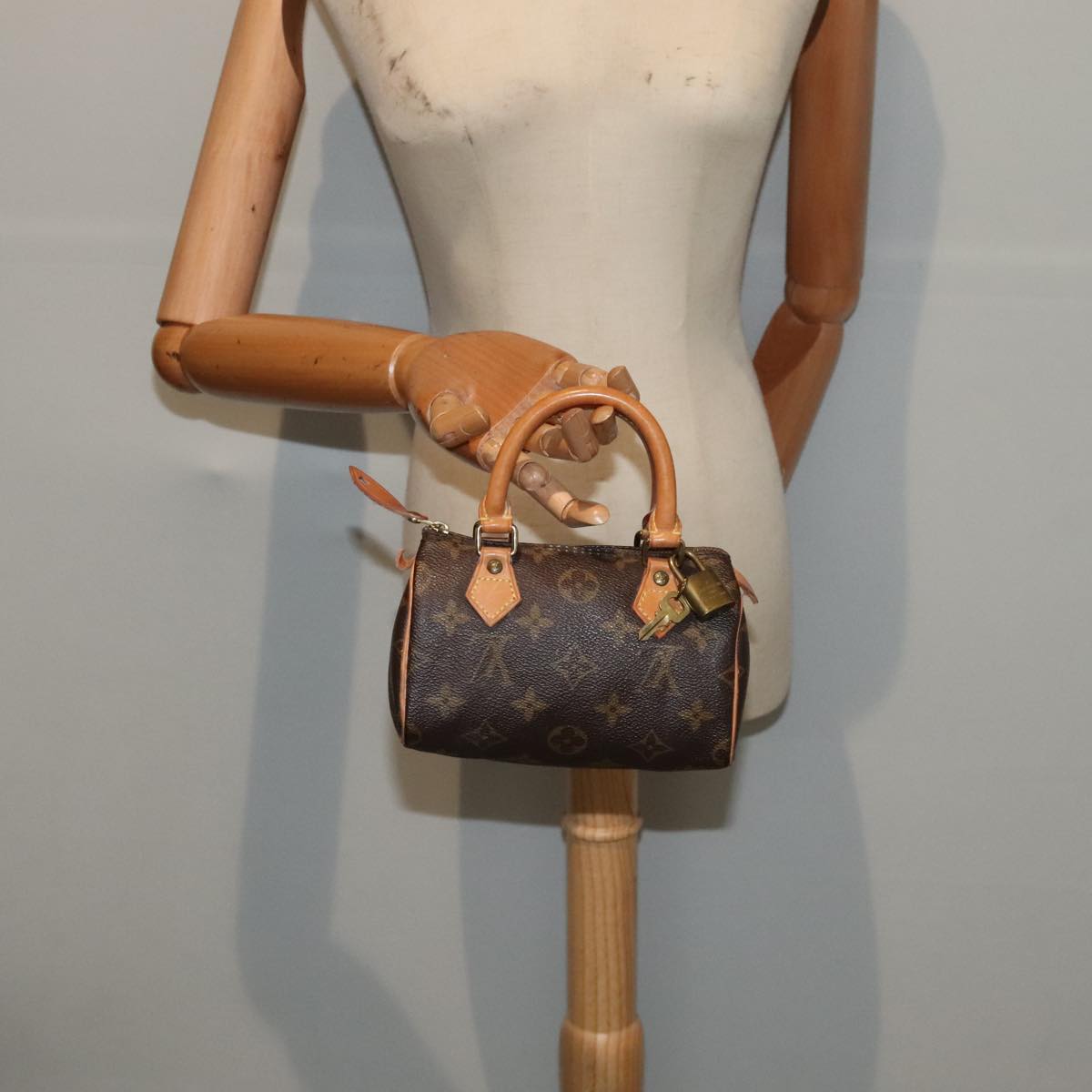 LOUIS VUITTON Monogram Mini Speedy Hand Bag M41534 LV Auth bs18868