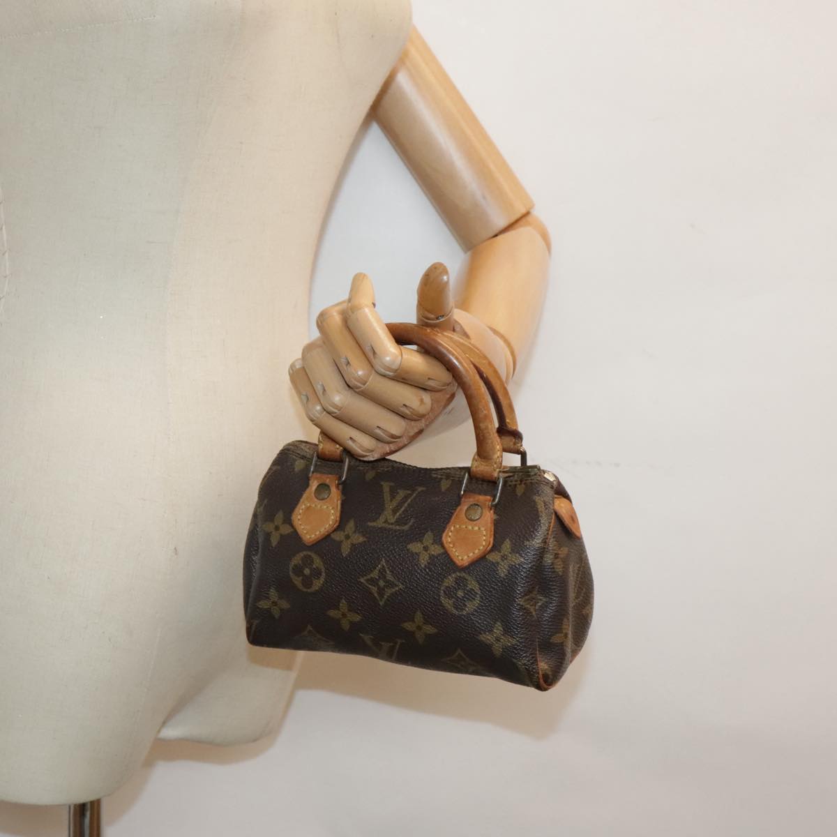 LOUIS VUITTON Monogram Mini Speedy Hand Bag M41534 LV Auth bs18878