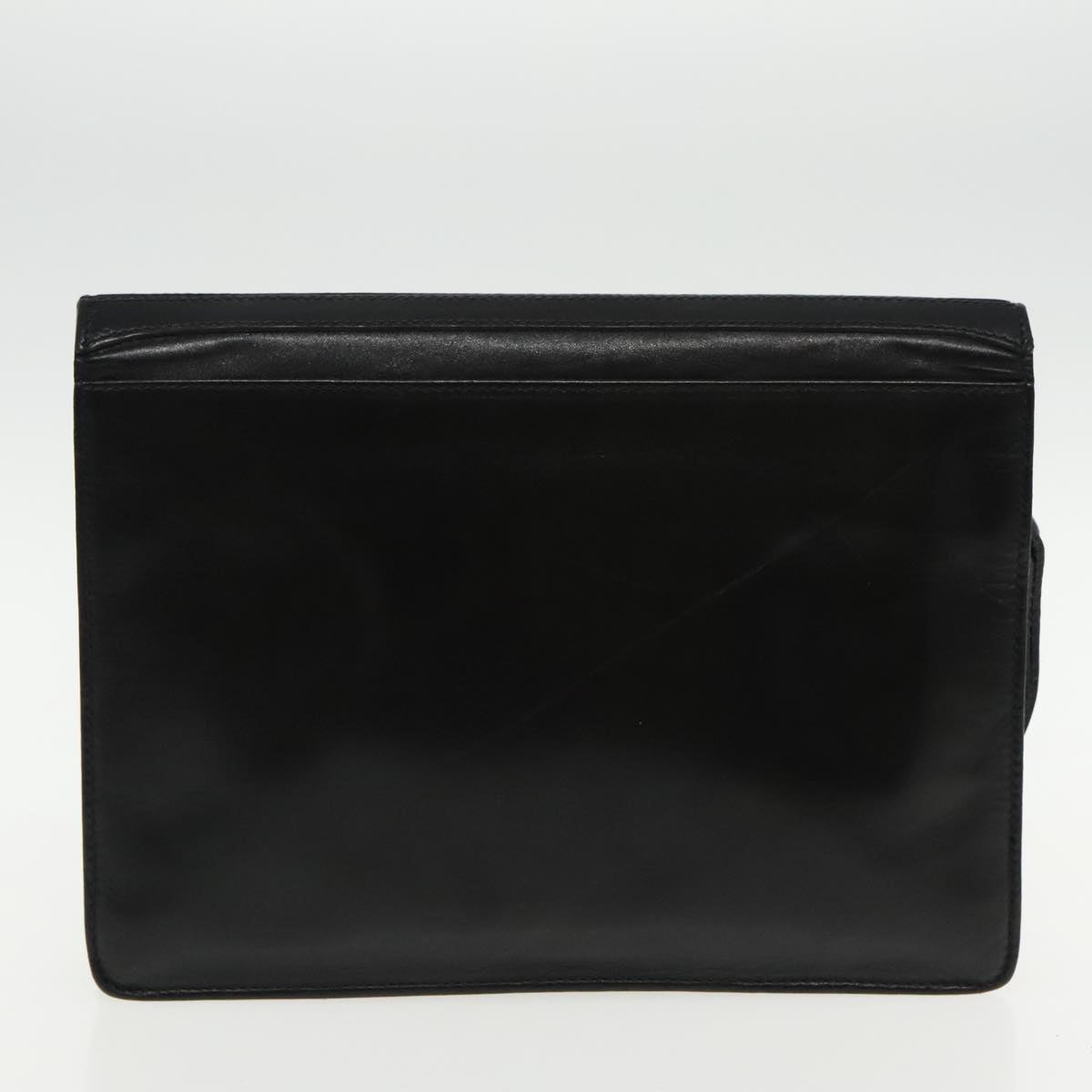 BALLY Clutch Bag Leather 3Set Black Auth bs18920