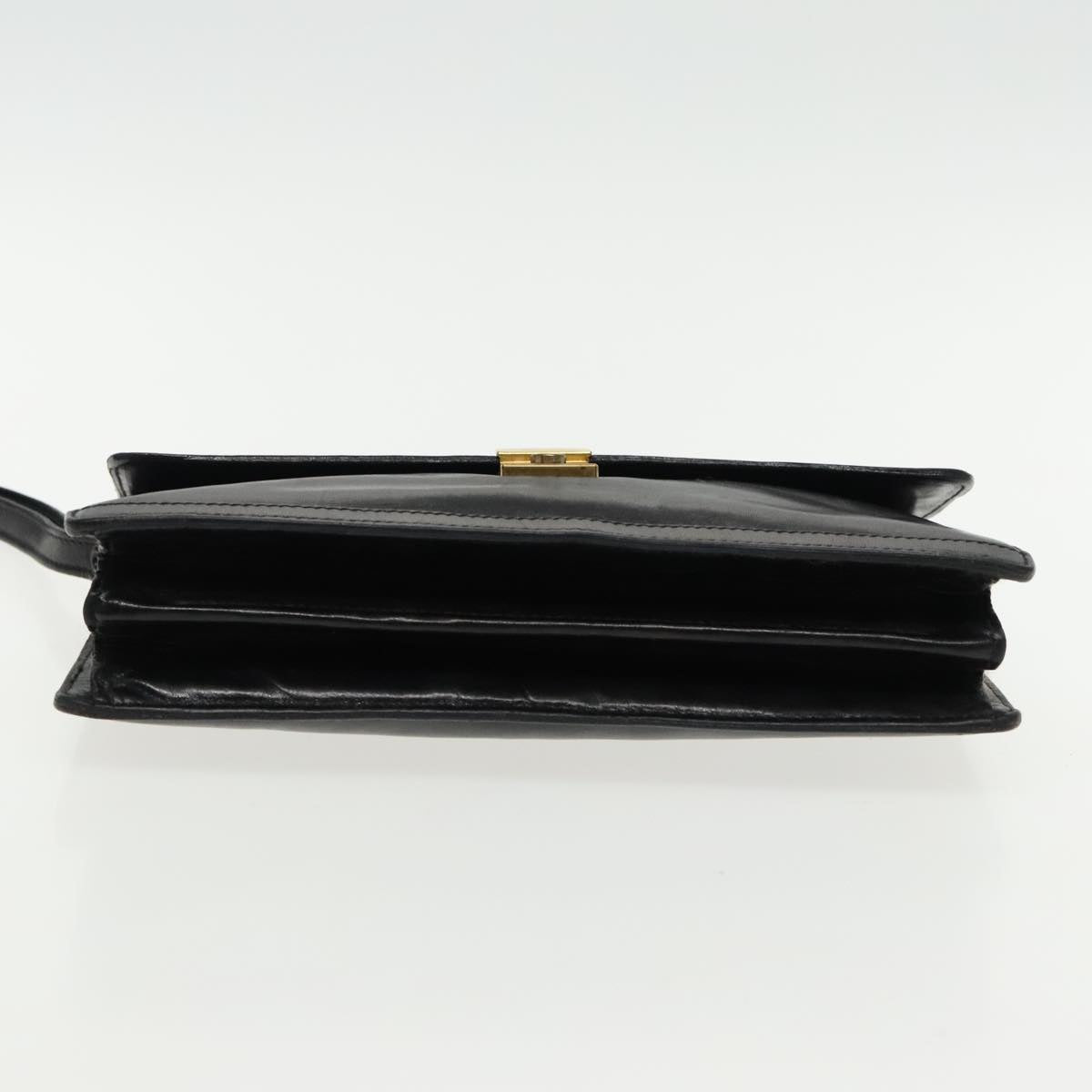 BALLY Clutch Bag Leather 3Set Black Auth bs18920