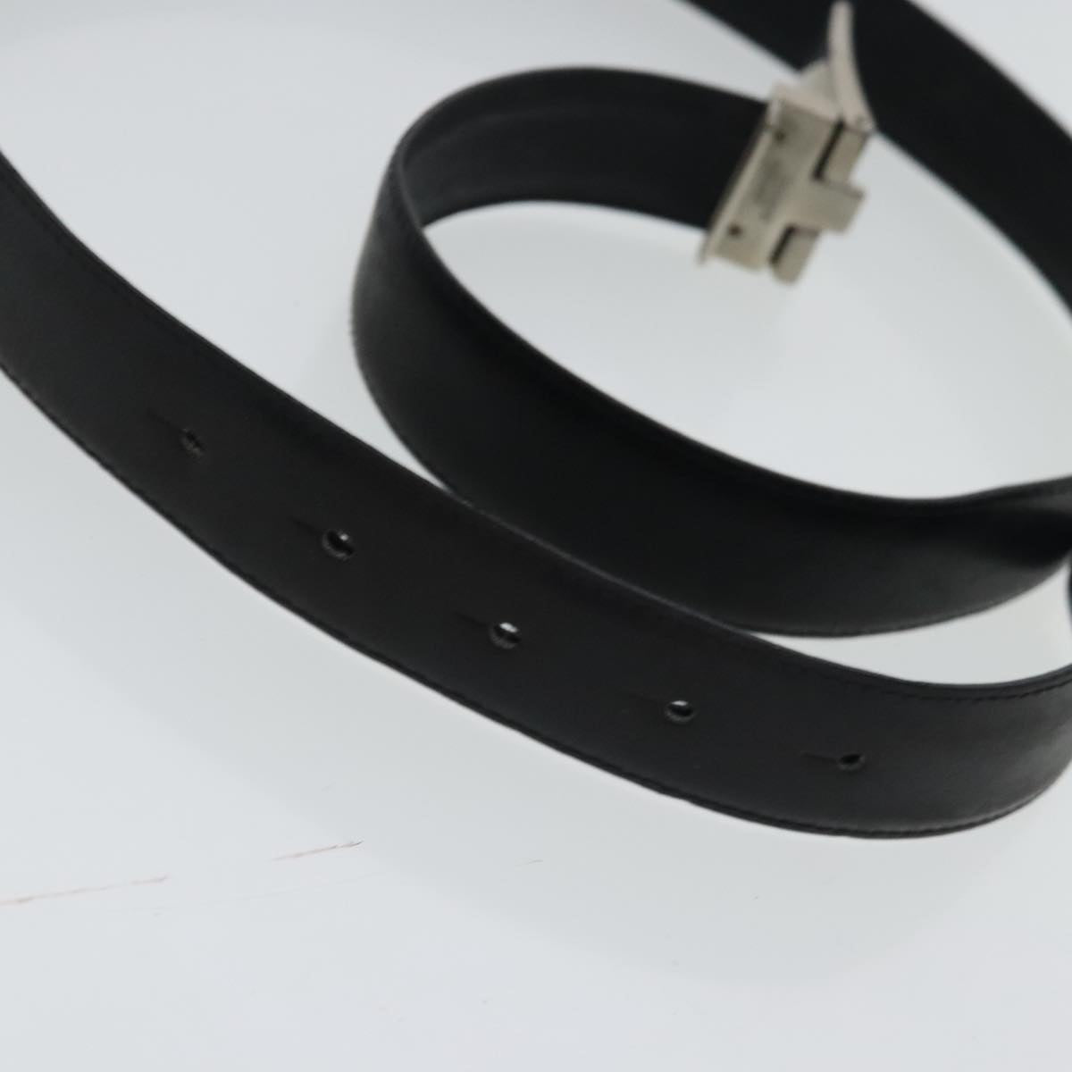 Gianni Versace Belt Leather 2Set Black Auth bs18951