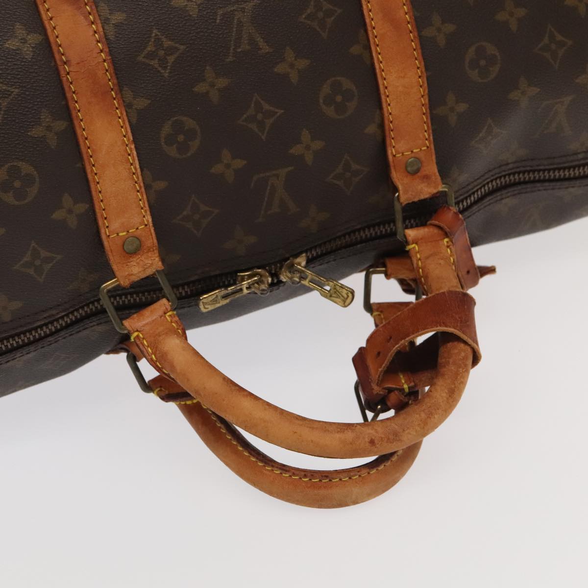 LOUIS VUITTON Monogram Keepall Bandouliere 60 Boston Bag M41412 LV Auth bs18978