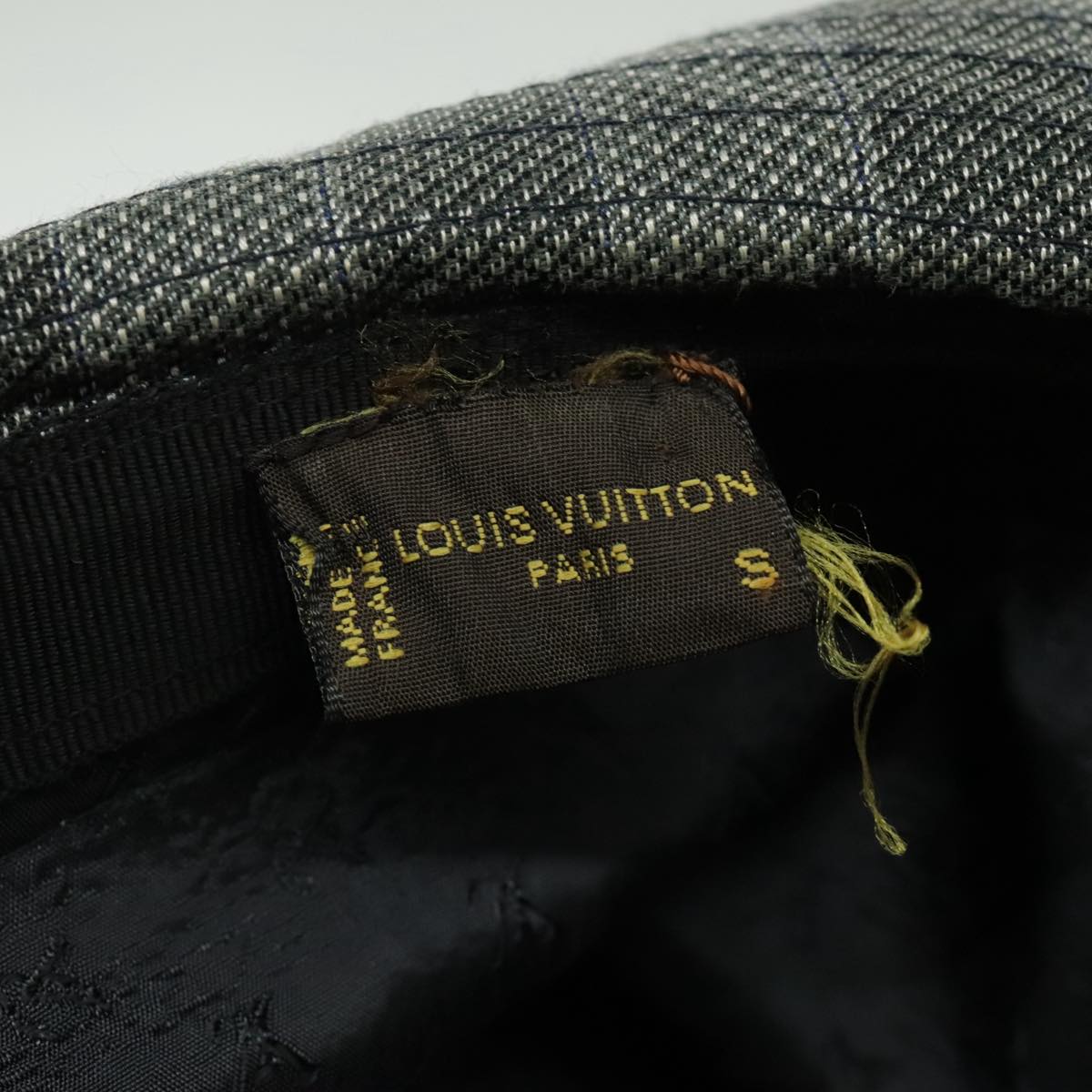LOUIS VUITTON Hat Cotton S Gray LV Auth bs19057