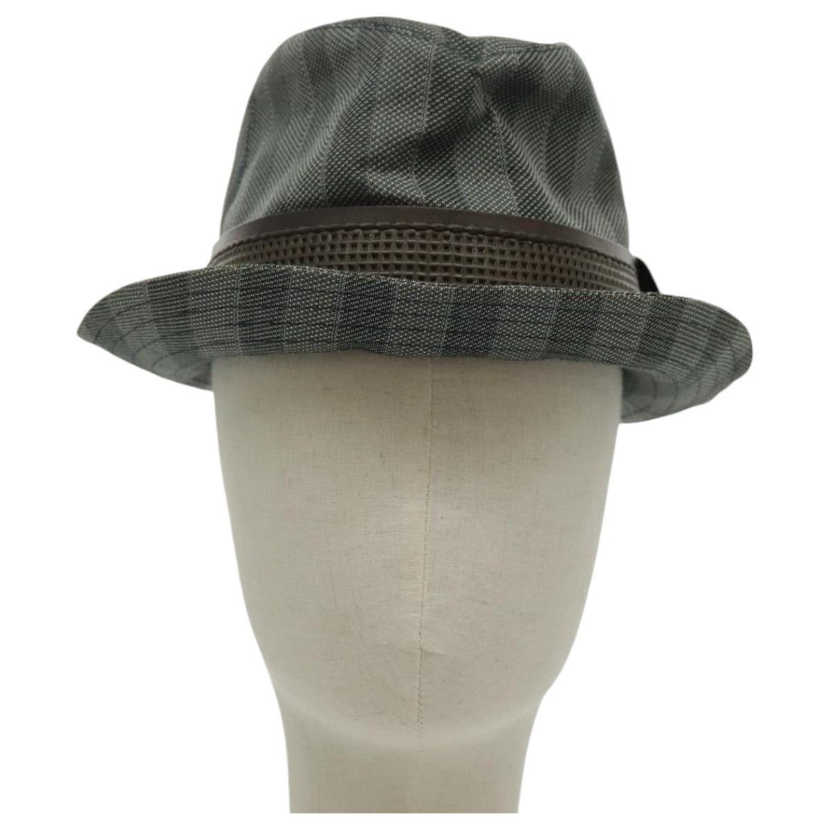 LOUIS VUITTON Hat Cotton S Gray LV Auth bs19057