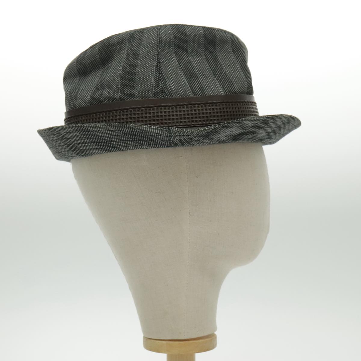LOUIS VUITTON Hat Cotton S Gray LV Auth bs19057
