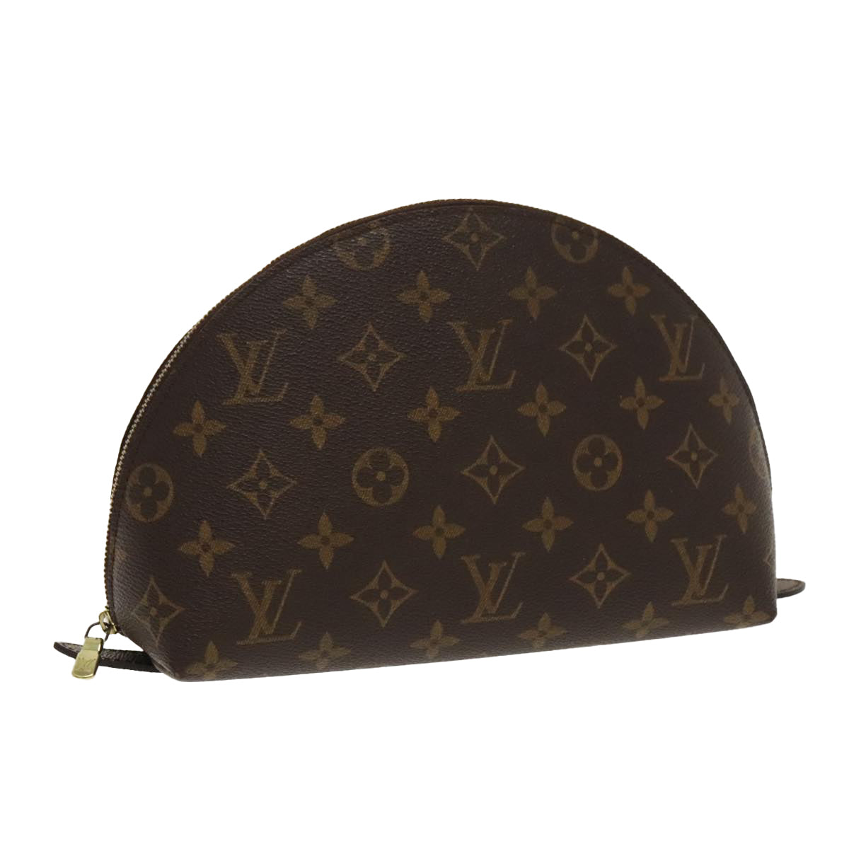 LOUIS VUITTON Monogram Trousse Demi Ronde Cosmetic Pouch M47520 LV Auth bs19076