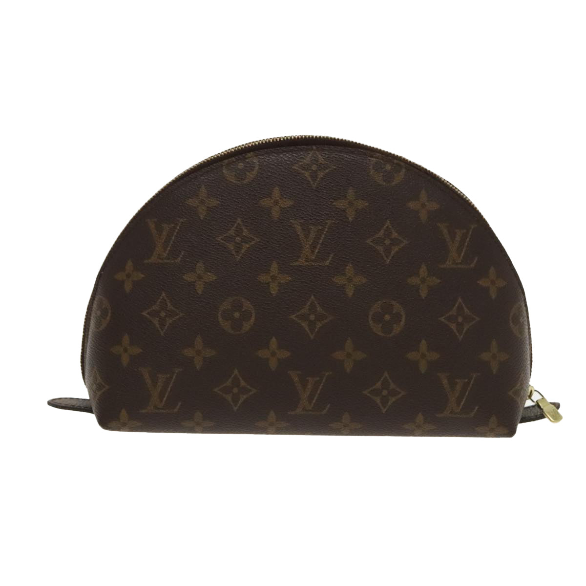 LOUIS VUITTON Monogram Trousse Demi Ronde Cosmetic Pouch M47520 LV Auth bs19076