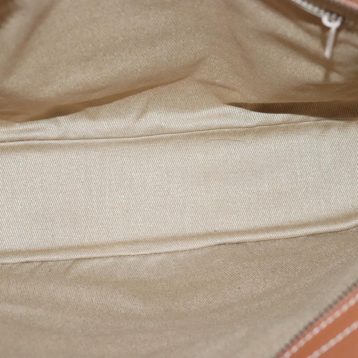 BALLY Tote Bag Canvas Leather 2Set Beige Brown Red Auth bs19097