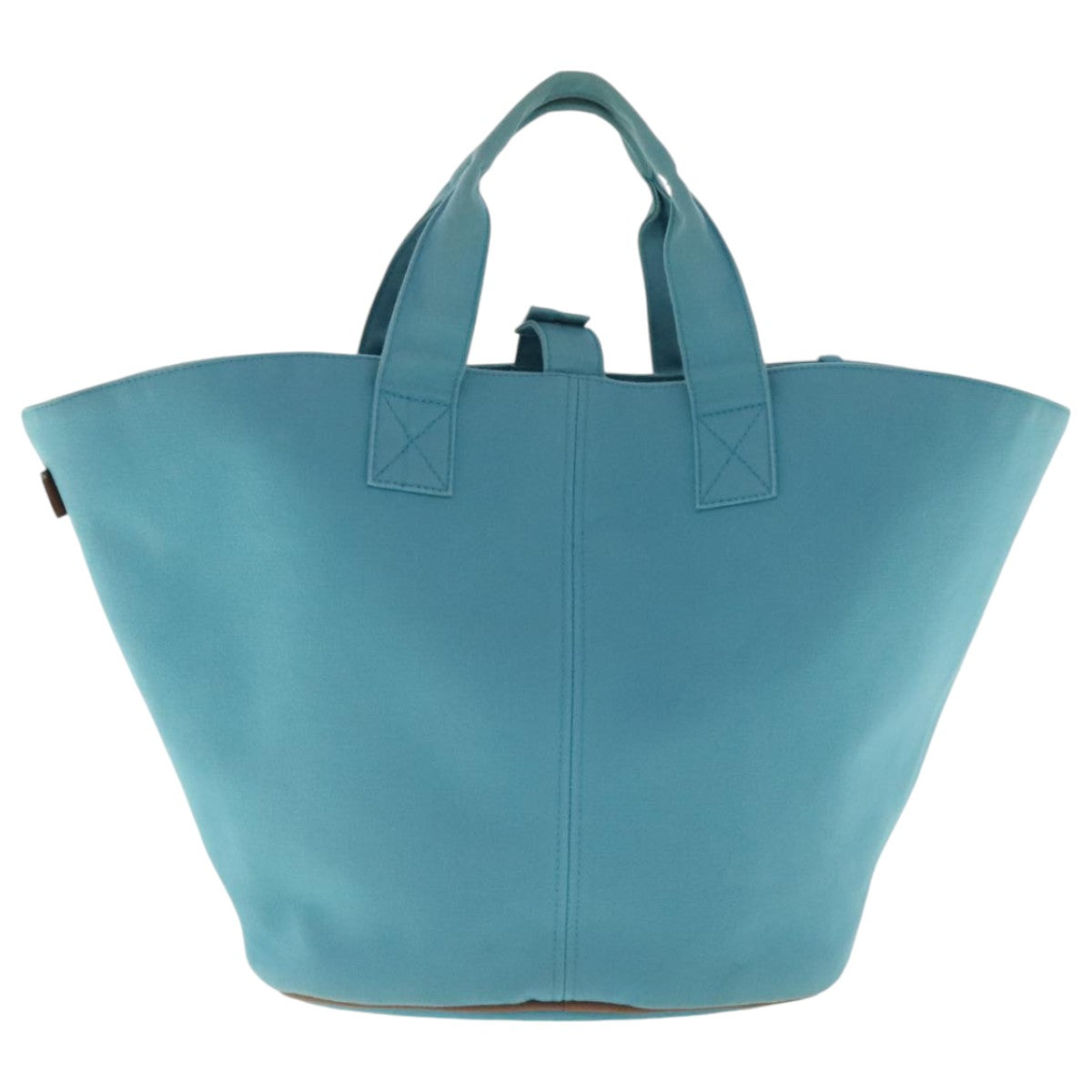 HERMES Panniers Tote Bag Canvas Blue Auth bs19099