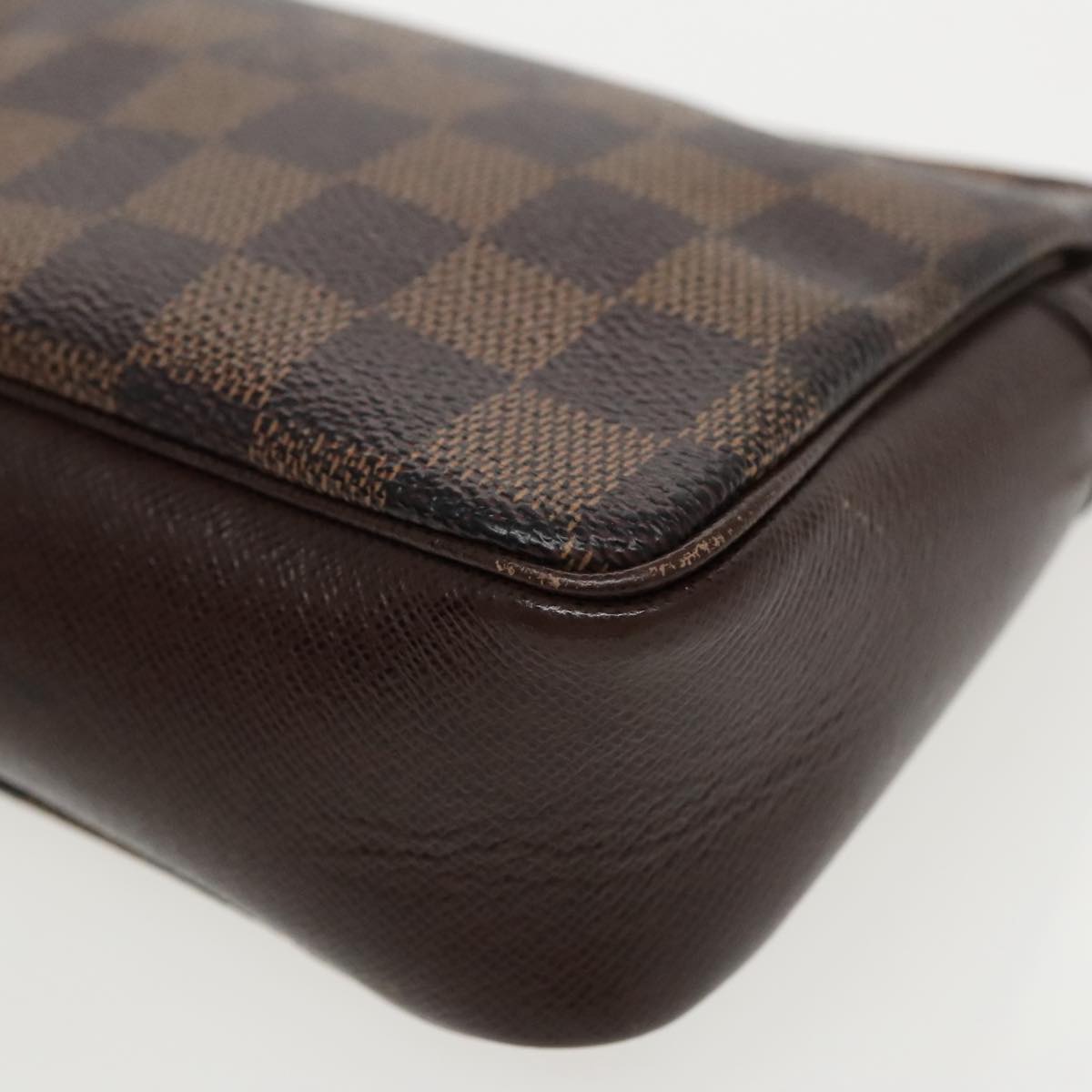 LOUIS VUITTON Damier Ebene Trousse Makeup Pouch N51982 LV Auth bs19123