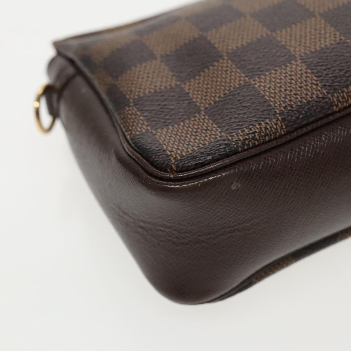 LOUIS VUITTON Damier Ebene Trousse Makeup Pouch N51982 LV Auth bs19123