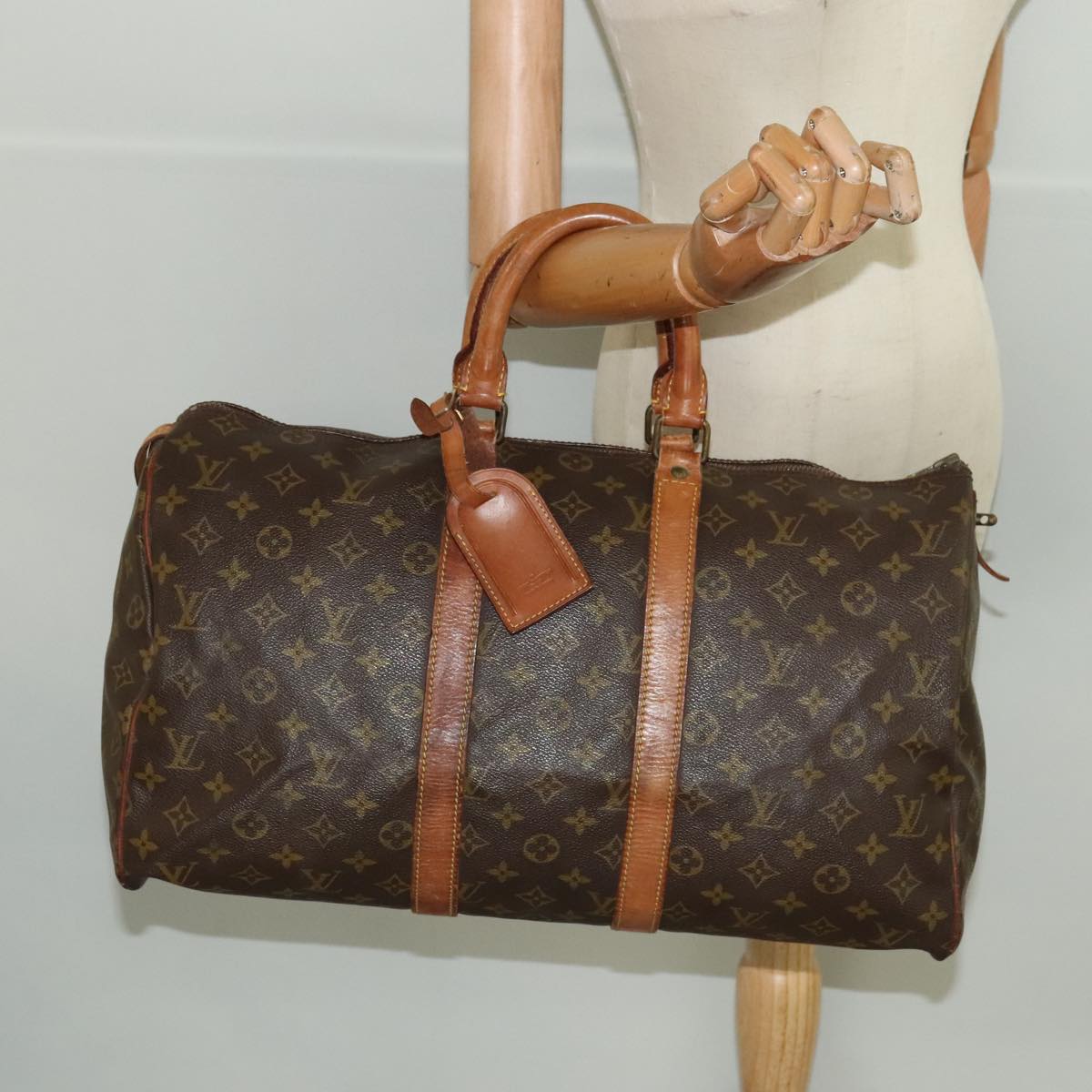 LOUIS VUITTON Monogram Keepall 45 Boston Bag M41428 LV Auth bs19174